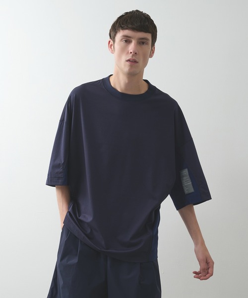 N.HOOLYWOOD（N.ハリウッド）の「【N.HOOLYWOOD】〈別注〉メッシュ切り替えミルスペックTEE（Tシャツ/カットソー・メンズ・ブラック/ネイビー/ホワイト・38）」の3枚目の写真