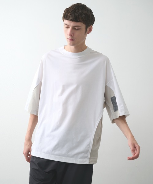 N.HOOLYWOOD（N.ハリウッド）の「【N.HOOLYWOOD】〈別注〉メッシュ切り替えミルスペックTEE（Tシャツ/カットソー・メンズ・ブラック/ネイビー/ホワイト・38）」の2枚目の写真
