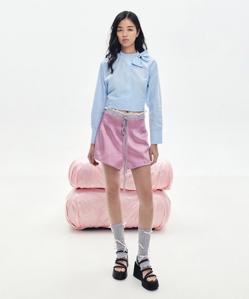 CHARLES & KEITH(チャールズ & キース)の「Lindon リンドン サテンストラッピー プラットフォーム ウエッジ(サンダル・レディース・アイボリー/ブラック系その他2・22.5cm/23cm/23.5cm/24.5cm/25cm/25.5cm)」の7枚目の写真