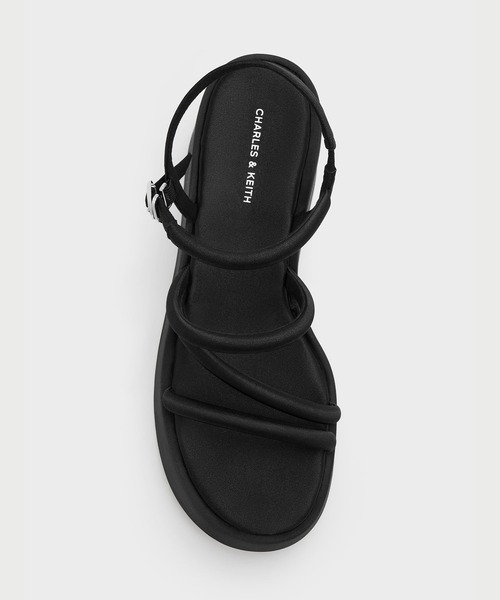 CHARLES & KEITH(チャールズ & キース)の「Lindon リンドン サテンストラッピー プラットフォーム ウエッジ(サンダル・レディース・アイボリー/ブラック系その他2・22.5cm/23cm/23.5cm/24.5cm/25cm/25.5cm)」の13枚目の写真