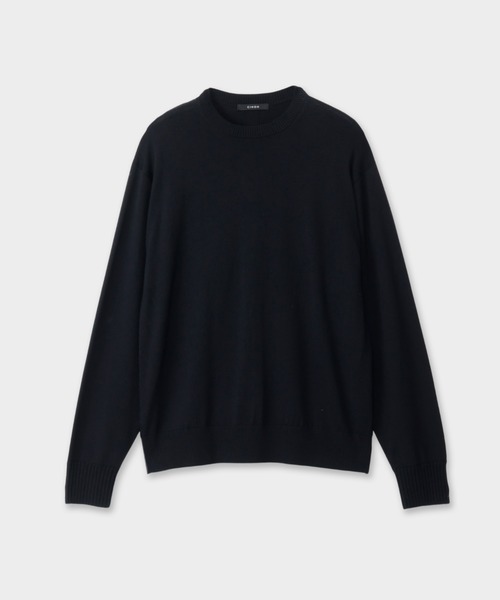 CINOH(チノ)の「15.5 MICRON WOOL CREW NECK KNIT(ニット/セーター・メンズ・チャコールグレー/ブラック・4/2)」の1枚目の写真