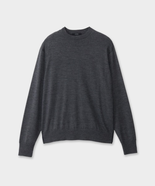CINOH(チノ)の「15.5 MICRON WOOL CREW NECK KNIT(ニット/セーター・メンズ・チャコールグレー/ブラック・4/2)」の3枚目の写真