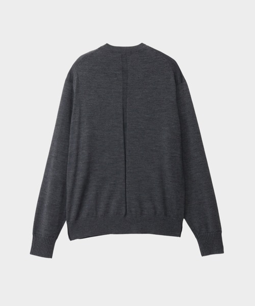 CINOH(チノ)の「15.5 MICRON WOOL CREW NECK KNIT(ニット/セーター・メンズ・チャコールグレー/ブラック・4/2)」の4枚目の写真