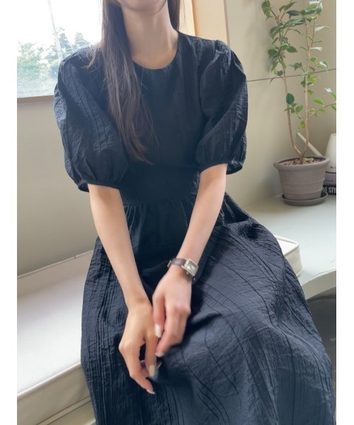 FAVORITO(ファヴォリート)の「ウエストマークワンピース(ワンピース・レディース・ブラック/ベージュ・F)」の2枚目の写真