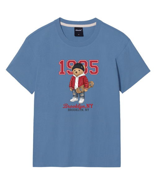 OKSTAR(オクスター)の「ヒップスタークマちゃん半袖Tシャツ(Tシャツ/カットソー・メンズ・カーキ/ホワイト/ブラック/グレー/ダークグリーン/ネイビー/ダークブルー/クリーム/ライトグレー/ライトベージュ/ダークグレー・4XL/SMALL/MEDIUM/LARGE/X-LARGE/2XL/3XL)」の11枚目の写真