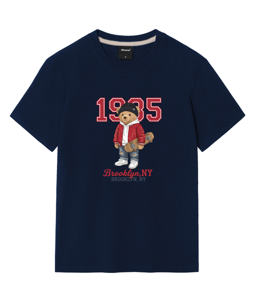 OKSTAR(オクスター)の「ヒップスタークマちゃん半袖Tシャツ(Tシャツ/カットソー・メンズ・カーキ/ホワイト/ブラック/グレー/ダークグリーン/ネイビー/ダークブルー/クリーム/ライトグレー/ライトベージュ/ダークグレー・4XL/SMALL/MEDIUM/LARGE/X-LARGE/2XL/3XL)」の10枚目の写真