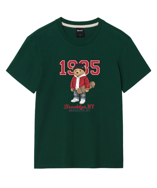 OKSTAR(オクスター)の「ヒップスタークマちゃん半袖Tシャツ(Tシャツ/カットソー・メンズ・カーキ/ホワイト/ブラック/グレー/ダークグリーン/ネイビー/ダークブルー/クリーム/ライトグレー/ライトベージュ/ダークグレー・4XL/SMALL/MEDIUM/LARGE/X-LARGE/2XL/3XL)」の8枚目の写真