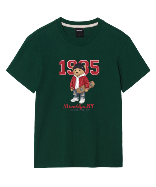 OKSTAR(オクスター)の「ヒップスタークマちゃん半袖Tシャツ(Tシャツ/カットソー・メンズ・カーキ/ホワイト/ブラック/グレー/ダークグリーン/ネイビー/ダークブルー/クリーム/ライトグレー/ライトベージュ/ダークグレー・4XL/SMALL/MEDIUM/LARGE/X-LARGE/2XL/3XL)」の17枚目の写真