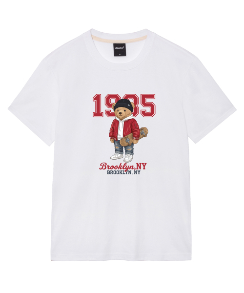 OKSTAR(オクスター)の「ヒップスタークマちゃん半袖Tシャツ(Tシャツ/カットソー・メンズ・カーキ/ホワイト/ブラック/グレー/ダークグリーン/ネイビー/ダークブルー/クリーム/ライトグレー/ライトベージュ/ダークグレー・4XL/SMALL/MEDIUM/LARGE/X-LARGE/2XL/3XL)」の19枚目の写真