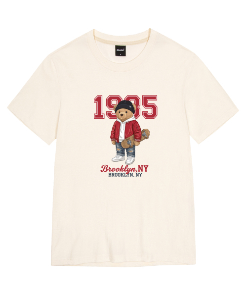 OKSTAR(オクスター)の「ヒップスタークマちゃん半袖Tシャツ(Tシャツ/カットソー・メンズ・カーキ/ホワイト/ブラック/グレー/ダークグリーン/ネイビー/ダークブルー/クリーム/ライトグレー/ライトベージュ/ダークグレー・4XL/SMALL/MEDIUM/LARGE/X-LARGE/2XL/3XL)」の21枚目の写真