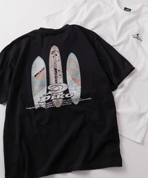 【98】【PIKO/ピコ】ワンポイント刺繍 アソート バックプリント クルーネックTシャツ/サーフ/Y2K