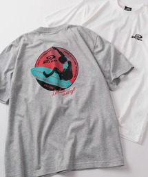 【98】【PIKO/ピコ】ワンポイント刺繍 アソート バックプリント クルーネックTシャツ/サーフ/Y2K