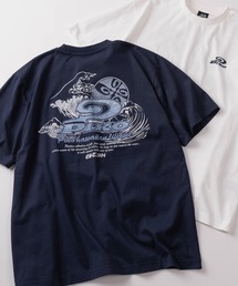 【98】【PIKO/ピコ】ワンポイント刺繍 アソート バックプリント クルーネックTシャツ/サーフ/Y2K