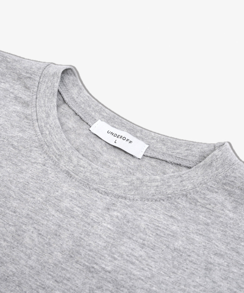 UNDEROFF(アンダーオフ)の「メンズ コットン 半袖 リアル クロップTシャツ ホワイト(Tシャツ/カットソー・メンズ・ホワイト・LARGE/X-LARGE/MEDIUM)」の4枚目の写真