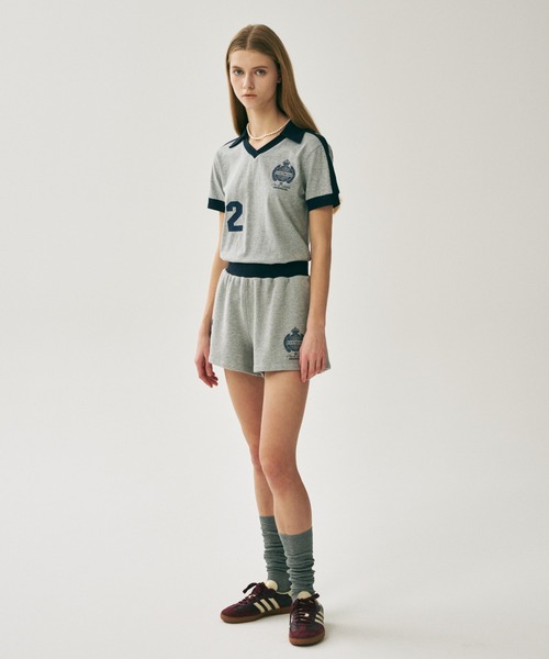 Mardi Mercredi（マルディメクルディ）の「MINI SHORTS ORIGINALIS 25 / ミニ ショーツ オリジナルス 25（スウェットパンツ・レディース・クリーム/バーガンディー/ネイビー/グレー・FREE）」の11枚目の写真