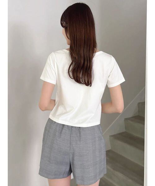 dazzlin(ダズリン)の「レースレイヤードリボンカットプルオーバー(Tシャツ/カットソー・レディース・オフホワイト/ネイビー/ブラウン・FREE)」の10枚目の写真