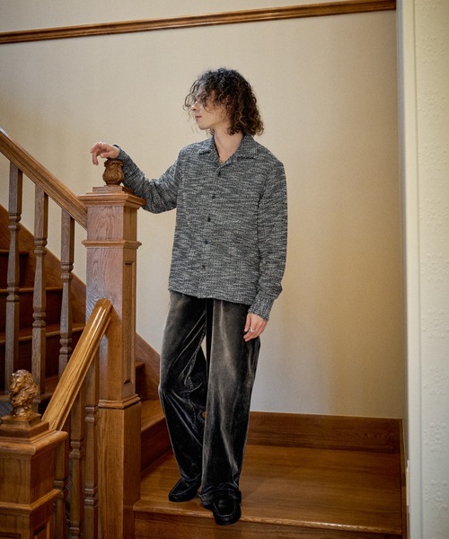 CASPER JOHN(キャスパージョン)の「Boucle over shirts/ブークレオーバーシャツ(シャツ/ブラウス・メンズ・ブラック/レッド・LARGE/MEDIUM/SMALL/X-SMALL)」の5枚目の写真