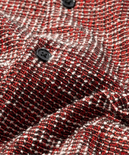 CASPER JOHN(キャスパージョン)の「Boucle over shirts/ブークレオーバーシャツ(シャツ/ブラウス・メンズ・ブラック/レッド・LARGE/MEDIUM/SMALL/X-SMALL)」の16枚目の写真