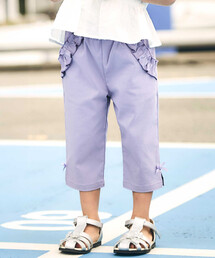 BeBe（ベベ）の「【接触冷感】ストレッチウェザーポケットフリルサブリナパンツ(90~160cm)（その他パンツ）」