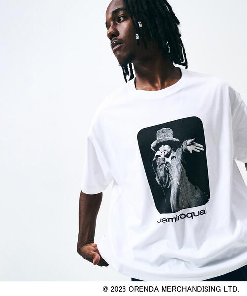 tk.TAKEO KIKUCHI（ティーケータケオキクチ）の「【Music Selection】Jamiroquai／ジャミロクワイ Tシャツ（Tシャツ/カットソー・メンズ・ブラック/ホワイト・03/02）」の6枚目の写真