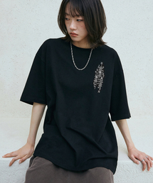 サンシャイン刺繍半袖Tシャツブラック