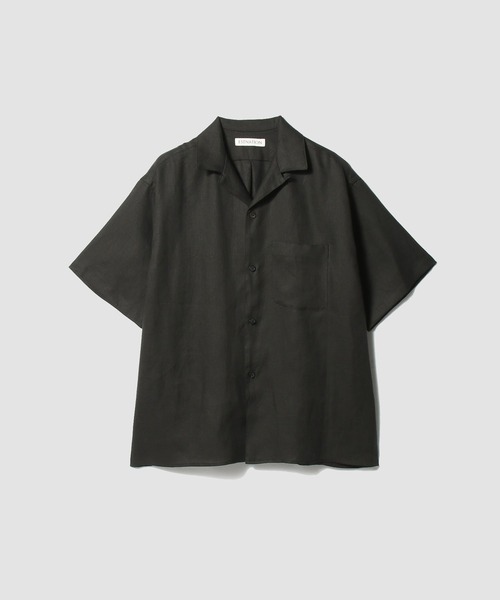 ESTNATION(エストネーション)の「ESTNATION / SUS-SOUS リネンオープンカラーシャツ(シャツ/ブラウス・メンズ・ブラック・MEDIUM)」の1枚目の写真