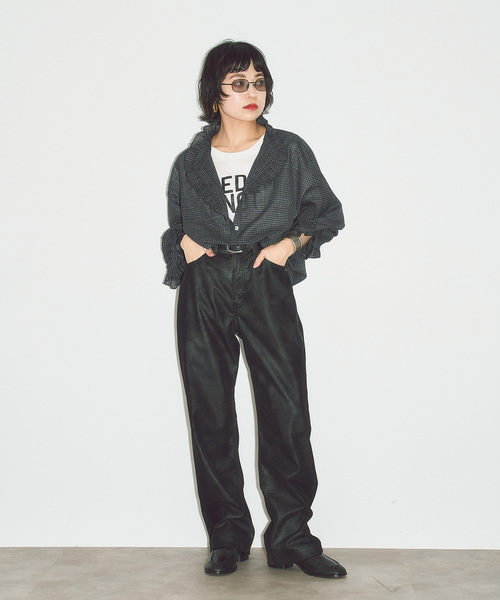 CITYSHOP(シティーショップ)の「SHEER FRILL ブラウス(シャツ/ブラウス・レディース・ホワイト/チャコールグレー・FREE)」の14枚目の写真