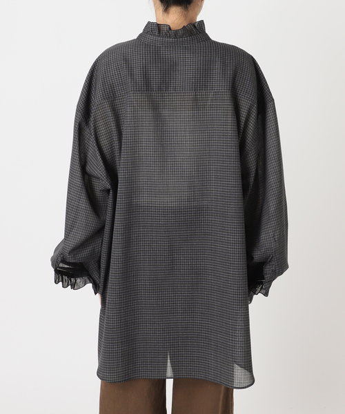 CITYSHOP(シティーショップ)の「SHEER FRILL ブラウス(シャツ/ブラウス・レディース・ホワイト/チャコールグレー・FREE)」の18枚目の写真