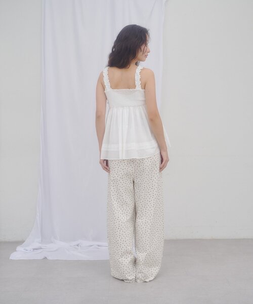 DISCOAT(ディスコート)の「【umm.】肩フリルリボンデザインキャミチュニック(シャツ/ブラウス・レディース・レモンイエロー/オフホワイト/ブラック・FREE)」の12枚目の写真
