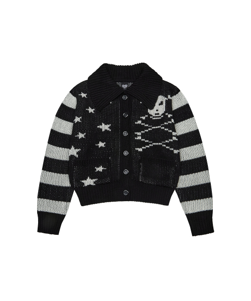 LUVISTRUE(ラヴイズトゥルー)の「EV SKELETON KNIT CARDIGAN(BLACK)(カーディガン/ボレロ・レディース・その他・FREE)」の2枚目の写真