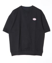 【SIDEWAYSTANCE】オーバルロゴワッペン裏毛ライトスウェットTシャツ半袖トレーナー 70618