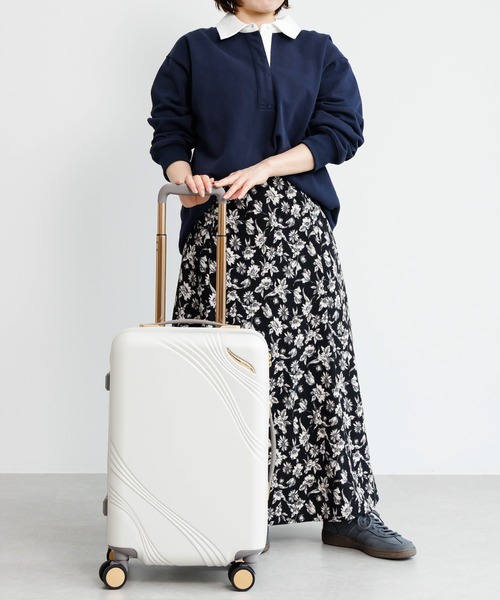 Jewelna Rose(ジュエルナローズ)の「メリエル スーツケース 35L 機内持ち込み 09371(スーツケース/キャリーバッグ・レディース・ピンク/グレー/オフホワイト・FREE)」の7枚目の写真
