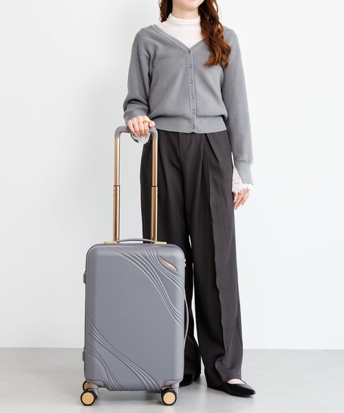 Jewelna Rose(ジュエルナローズ)の「メリエル スーツケース 35L 機内持ち込み 09371(スーツケース/キャリーバッグ・レディース・ピンク/グレー/オフホワイト・FREE)」の11枚目の写真
