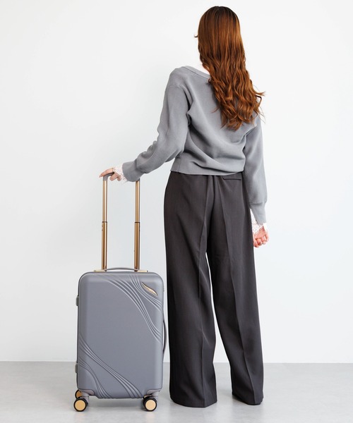 Jewelna Rose(ジュエルナローズ)の「メリエル スーツケース 35L 機内持ち込み 09371(スーツケース/キャリーバッグ・レディース・ピンク/グレー/オフホワイト・FREE)」の12枚目の写真