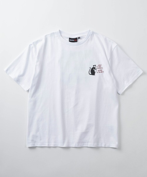 BRANDALISED（ブランダライズド）の「【70】【BRANDALISED/ブランダライズド】バンクシー アートグラフィック 3Dプリント クルーネックTシャツ/ユニセックス/ショート丈有り（Tシャツ/カットソー・メンズ・ホワイト/ブラック系その他/ブラック/ホワイト系その他・XL/FREE/M/L）」の17枚目の写真