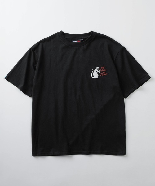 BRANDALISED（ブランダライズド）の「【70】【BRANDALISED/ブランダライズド】バンクシー アートグラフィック 3Dプリント クルーネックTシャツ/ユニセックス/ショート丈有り（Tシャツ/カットソー・メンズ・ホワイト/ブラック系その他/ブラック/ホワイト系その他・XL/FREE/M/L）」の22枚目の写真