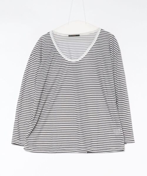 Ritzy(リッツィー)の「シアーボーダーロンT(Tシャツ/カットソー・レディース・イエロー/ブルー/ブラック/レッド・FREE)」の14枚目の写真