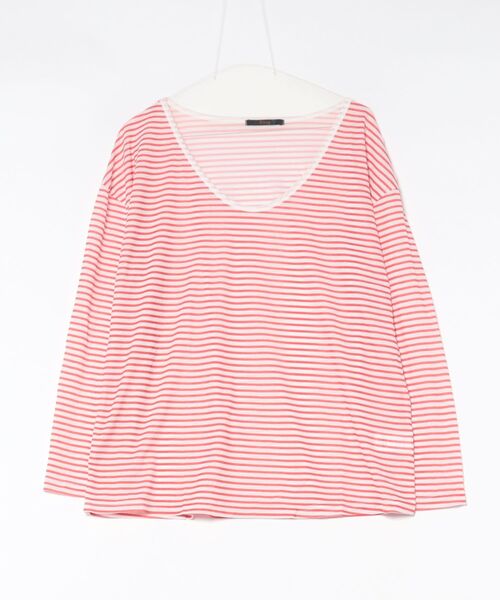 Ritzy(リッツィー)の「シアーボーダーロンT(Tシャツ/カットソー・レディース・イエロー/ブルー/ブラック/レッド・FREE)」の16枚目の写真