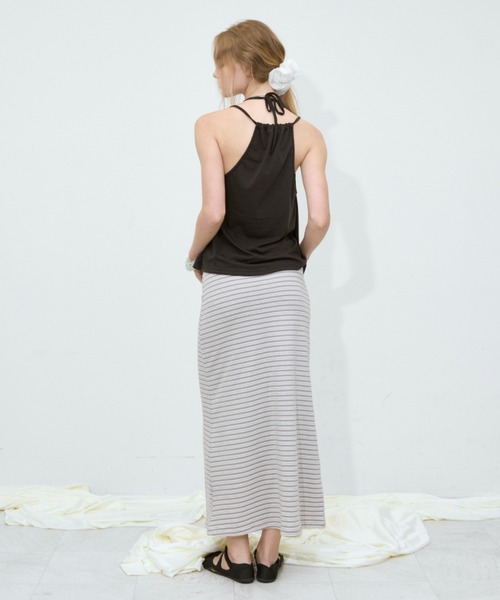 Rohwel(ローウェル)の「Border Maxi Skirt / ボーダーマキシスカート(スカート・レディース・ネイビー/グレー・FREE)」の22枚目の写真
