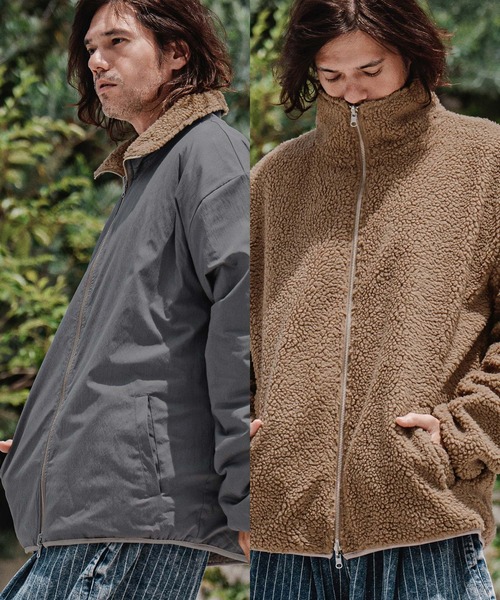 mj11706-Boa×Nylon Reversible Jacket リバーシブルジャケット