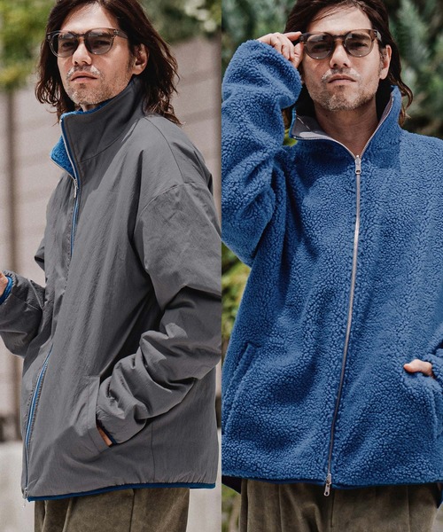 mj11706-Boa×Nylon Reversible Jacket リバーシブルジャケット