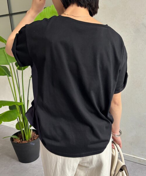 Jena espace merveilleux(ジェナ エスパスメルヴェイユ)の「シャーリング切替カットソー(Tシャツ/カットソー・レディース・グレー/オフホワイト/ブラック・FREE)」の10枚目の写真