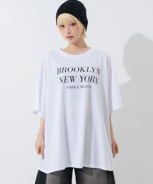 ANAP(アナップ)の「シンプルロゴビッグT(Tシャツ/カットソー・レディース・ブラック/ライトグレー/ホワイト・F)」の1枚目の写真