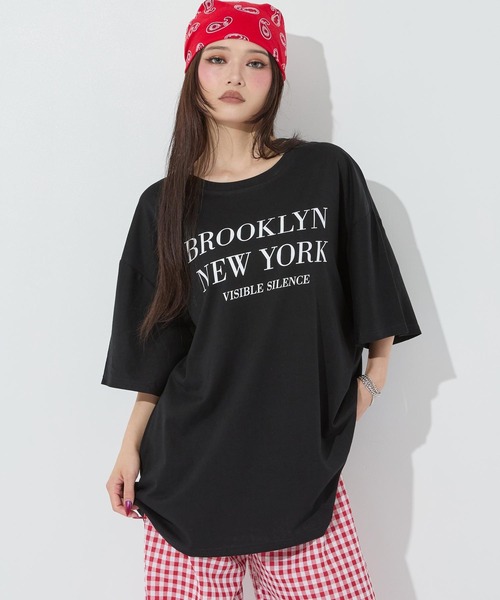 ANAP(アナップ)の「シンプルロゴビッグT(Tシャツ/カットソー・レディース・ブラック/ライトグレー/ホワイト・F)」の2枚目の写真