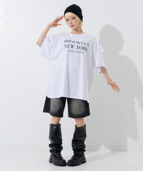 ANAP(アナップ)の「シンプルロゴビッグT(Tシャツ/カットソー・レディース・ブラック/ライトグレー/ホワイト・F)」の16枚目の写真