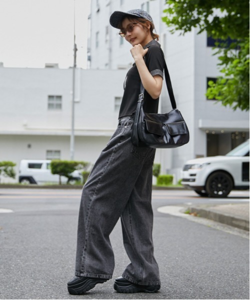 GORGE(ゴージ)の「《デニム切替・レースアップ》カットソー/カジュアル×トレンド/春夏/全3色(Tシャツ/カットソー・レディース・ネイビー/オフホワイト/ブラック・F)」の20枚目の写真