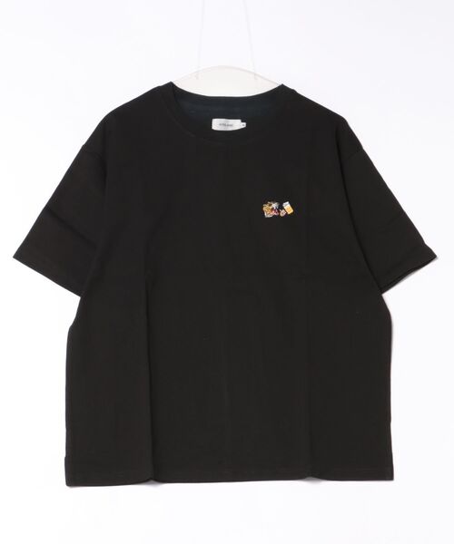 ATELANE(アテレーン)の「《ATELANE》16/-OE天竺ワンポイント刺繍TEE(トラ、ヒョウ)(Tシャツ/カットソー・メンズ・ホワイト/ホワイト系その他/ブラック系その他・MEDIUM)」の3枚目の写真