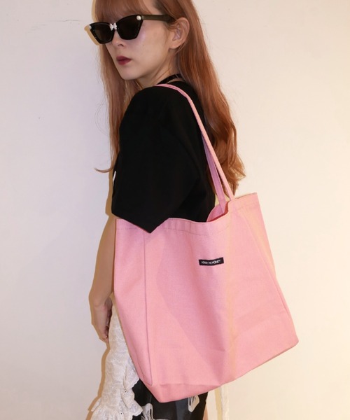 HONEY MI HONEY（ハニーミーハニー）の「honey logo big canvas tote（トートバッグ・レディース・ブラック/ピンク・FREE）」の2枚目の写真