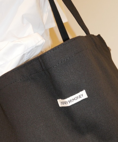 HONEY MI HONEY（ハニーミーハニー）の「honey logo big canvas tote（トートバッグ・レディース・ブラック/ピンク・FREE）」の6枚目の写真