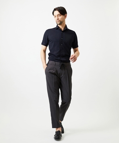 MICHEL KLEIN HOMME (ミッシェルクランオム)の「クールスラックスイージーパンツ(スラックス・メンズ・ダークグレー/ブラウン・MEDIUM/LARGE/X-LARGE)」の3枚目の写真